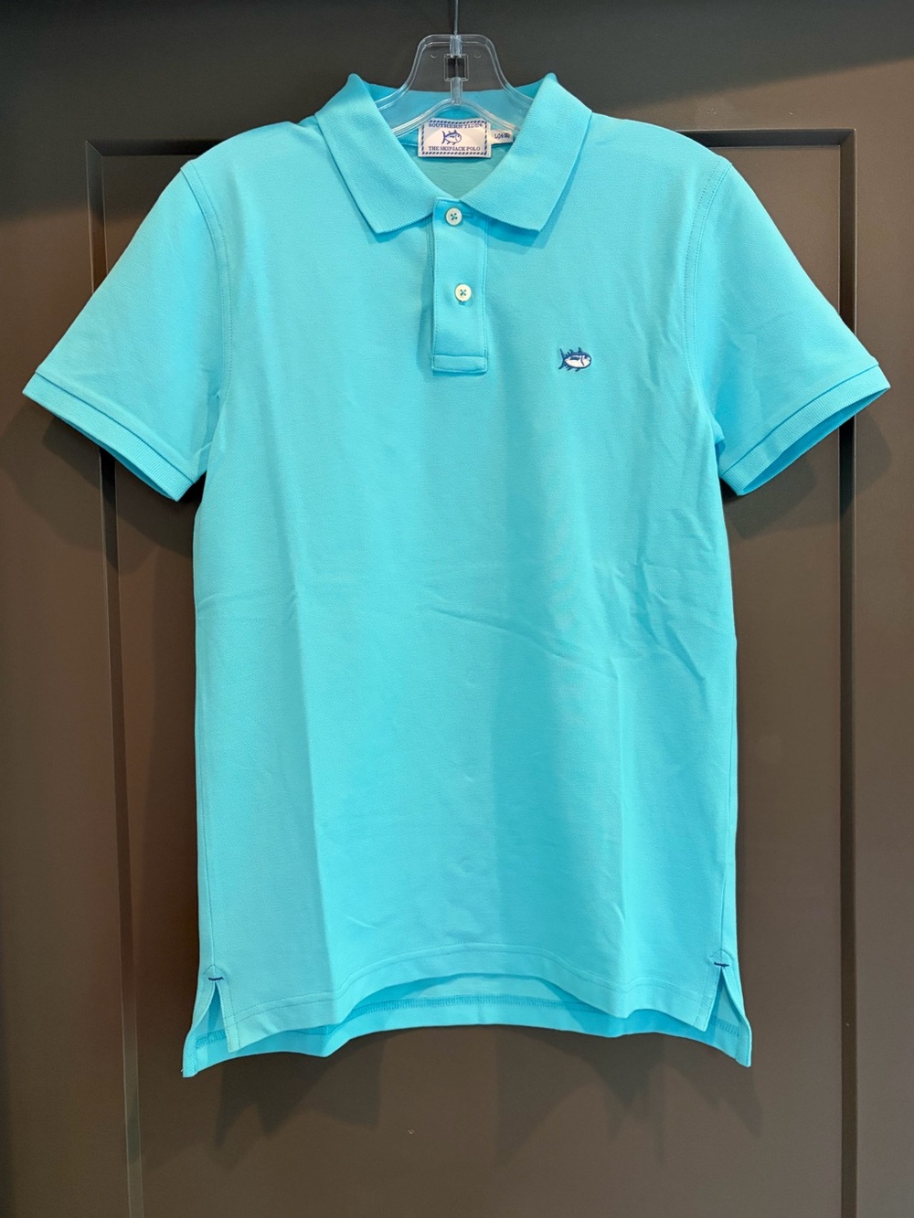 Southern Tide Boys Skipjack Blue Polo with Embroidered Fish Logo NWOT